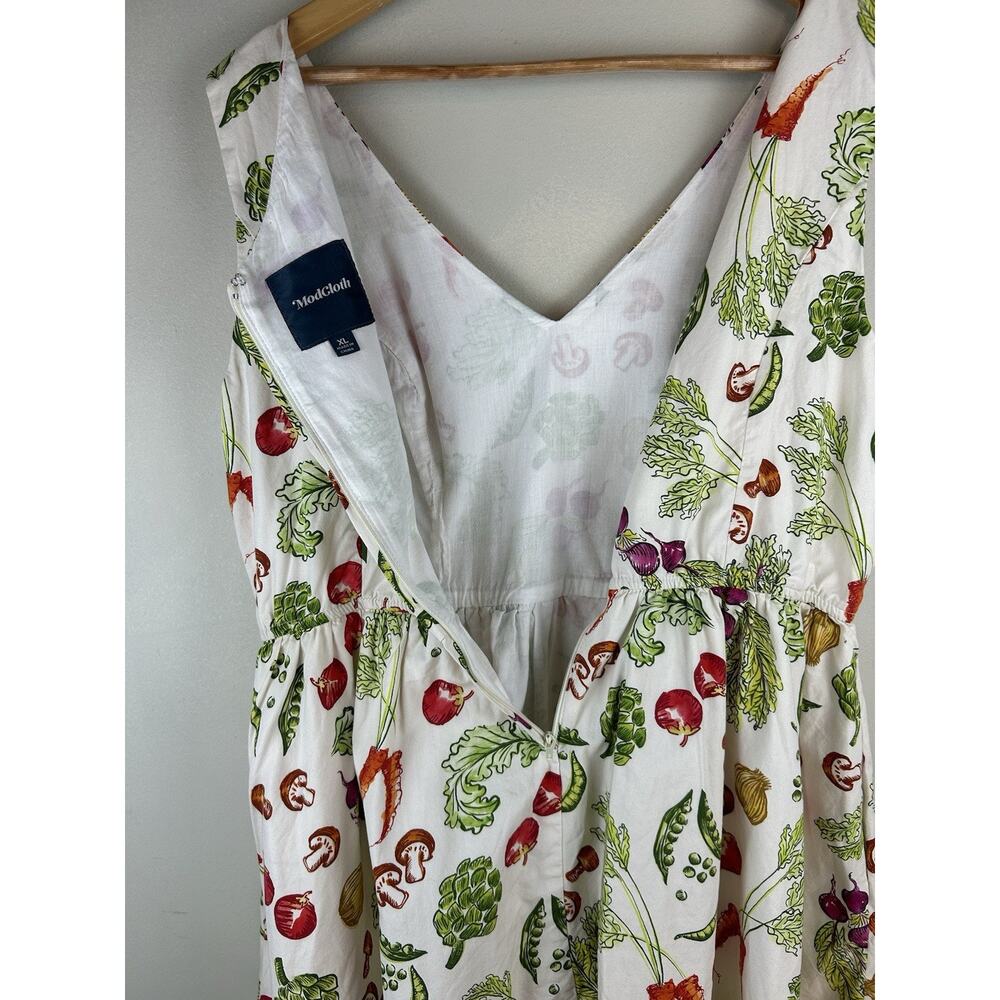Modcloth Dress XL Retro Style Veggie Pattern Summer Inspired Garden Whimsical - Picture 11 of 12